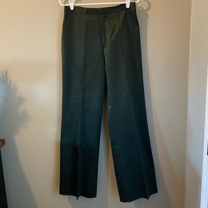 Banana Republic Green Satin Wide Leg Trouser Pants Size 10
